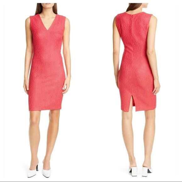 St. John Collection Refined Knit V-Neck Dress, Above the Knee, NWT - Picture 1 of 7